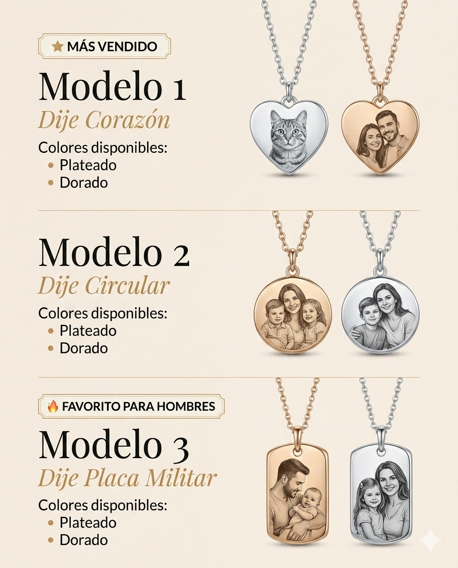 COLLAR CON FOTO INTERNA PERSONALIZADA