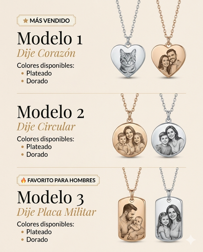 COLLAR CON FOTO INTERNA PERSONALIZADA